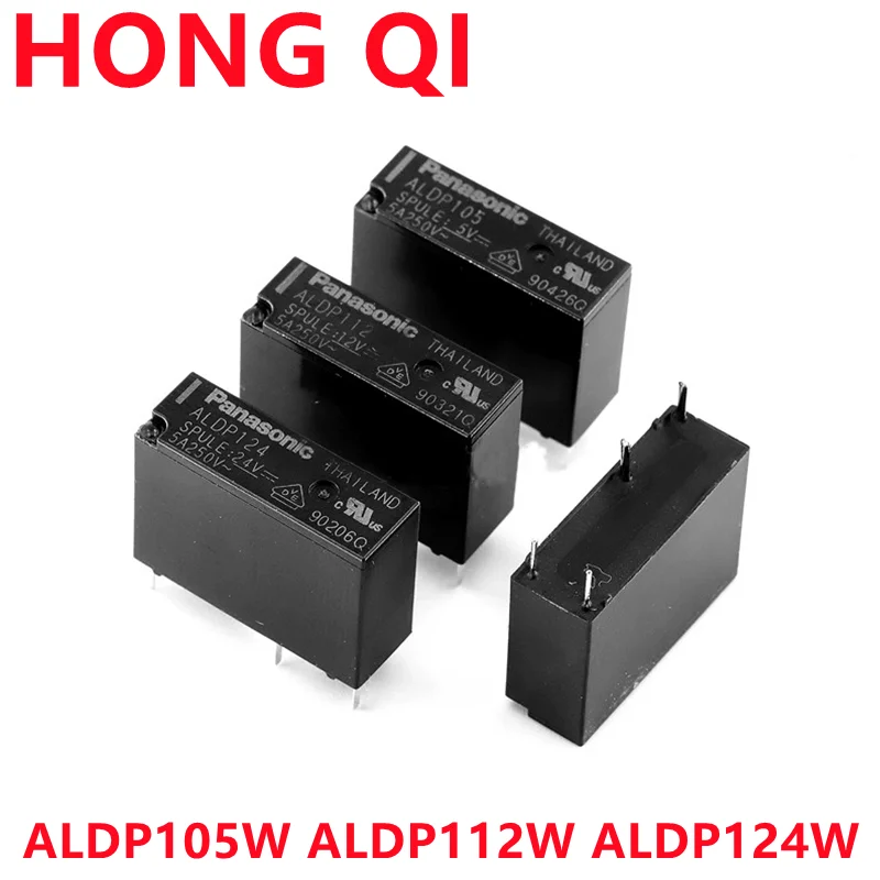 5-100 Pz Relè Aldp105W Aldp112W Aldp124 Aldp124W 112 105 12 Vdc24V 5A 250V Dip4 Nuovo Originale