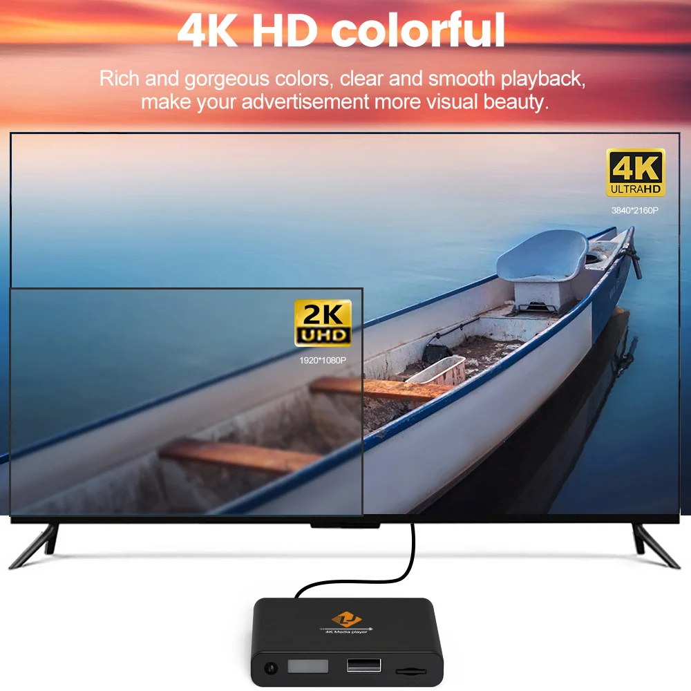 X8 4K Ultra-HD Digital Player For USB Drives Micro SD Cards H.265 HEVC H.264 MP4 MKV Video MP3 Music JPG Photos 4K HDD Player media player