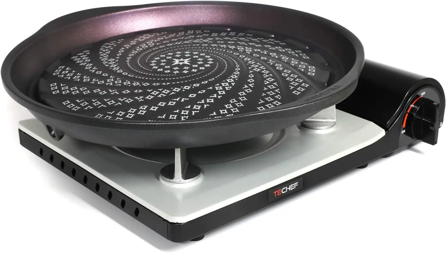 TECHEF - Stovetop Korean BBQ Non-Stick Grill Pan with Agni Portable Gas Stove Burner, Made in Korea 2