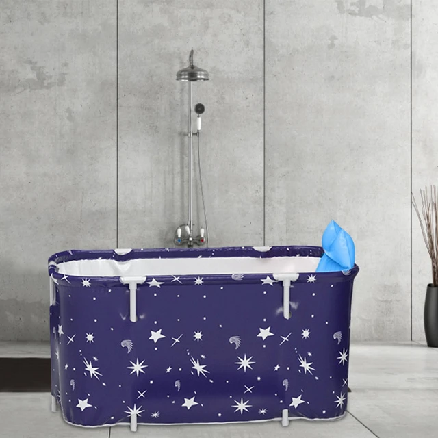 Acquista Vasca da bagno pieghevole portatile da 135 cm Staffa da