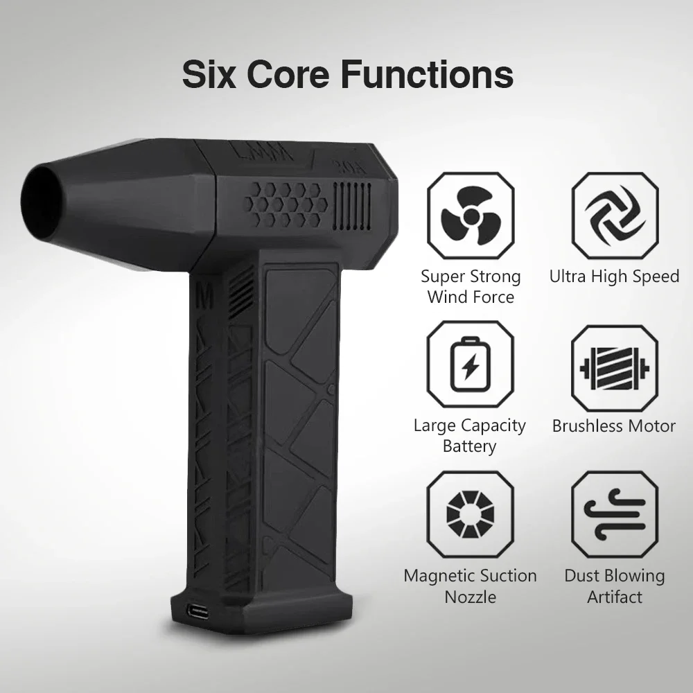 New X3 Violent Blower Mini Turbo Jet Fan Handheld Brushless Motor 130,000 RPM Wind Speed 52m/s industrial Duct Fan 2