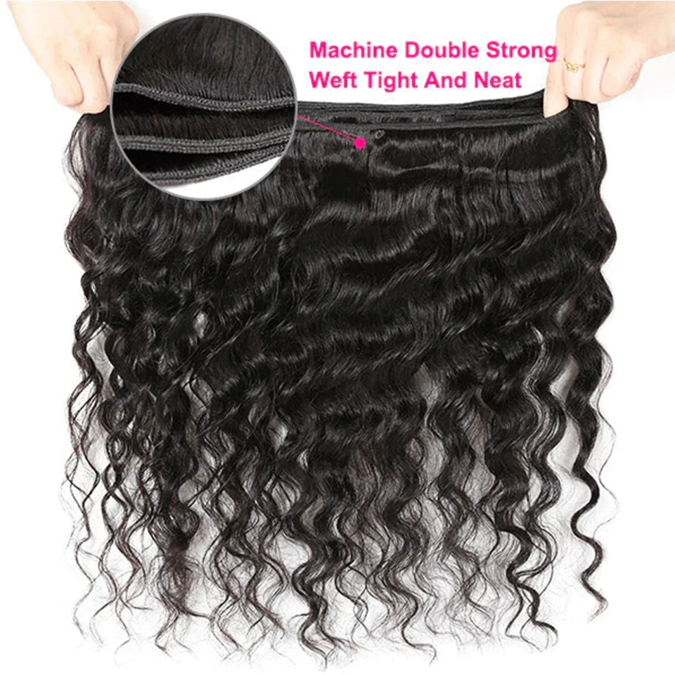 Upermall 1/3/4 Loose Deep Wave Human Hair Bundles Deals On Sale 100% Brazilian Remy Hair Weave Extension Natural Color For Women