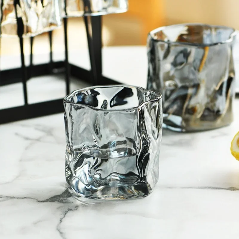 Transparent Glass Mug for Wine Whiskey Coffee
