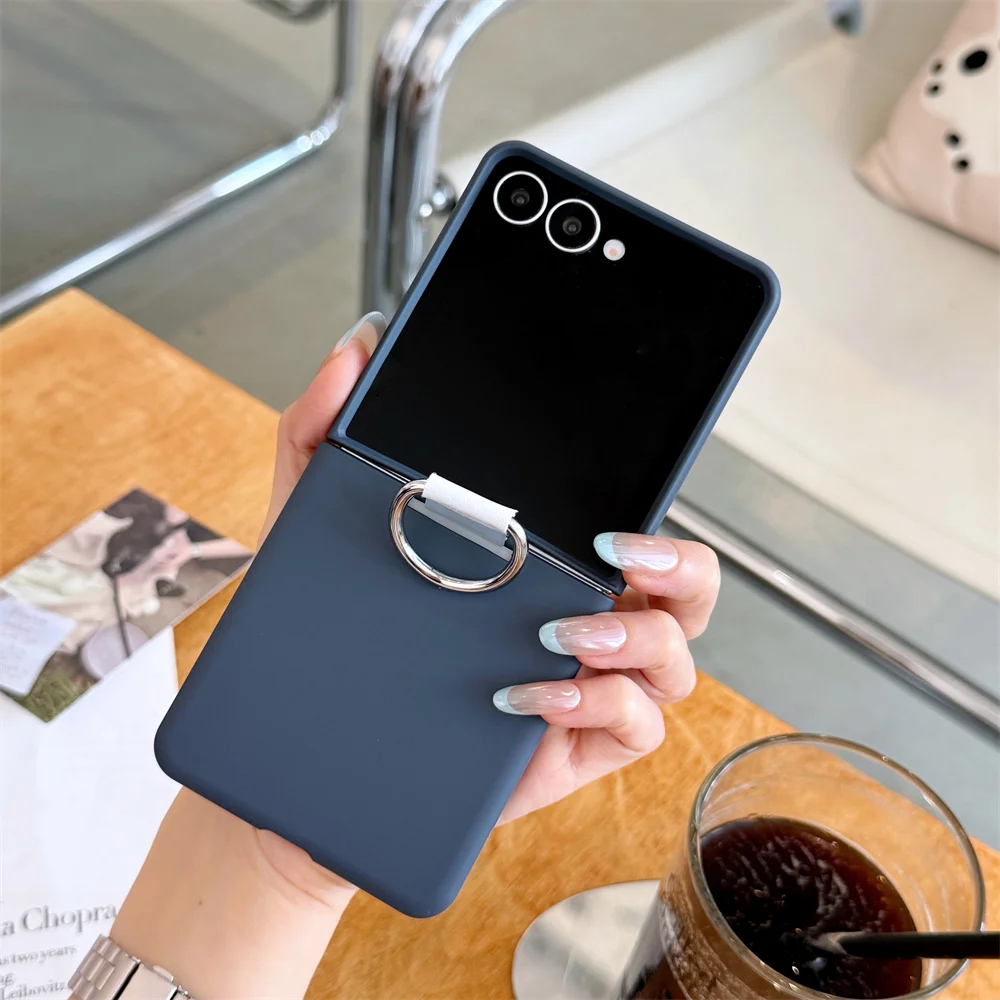 Soft Silicone Ring Phone Case with All-Inclusive Hinge Protection
