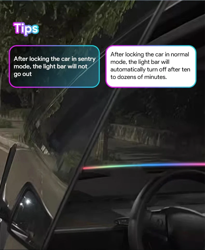 Streamer Auto Innen Versteckte Atmosphäre Lichter USB Symphonie Auto Frontscheibe Dashboard LED Umgebungs Licht Dekoration Lampe – Detail 4