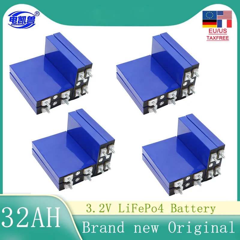 

New Original 16PCS 32Ah 3.2V LiFePo4 Motorcycle Motor Electric Vehicle Modification Bolt Rechargeable Battery EU US Duty Free