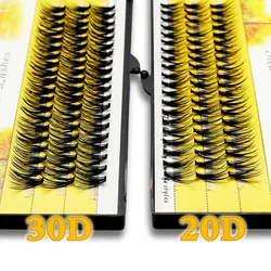 MUYD 20D/30D Mink Super Soft Cluster Eyelash Extension Natural 3D Russian Volume Faux Eyelashes Individual Makeup Silk Lashes