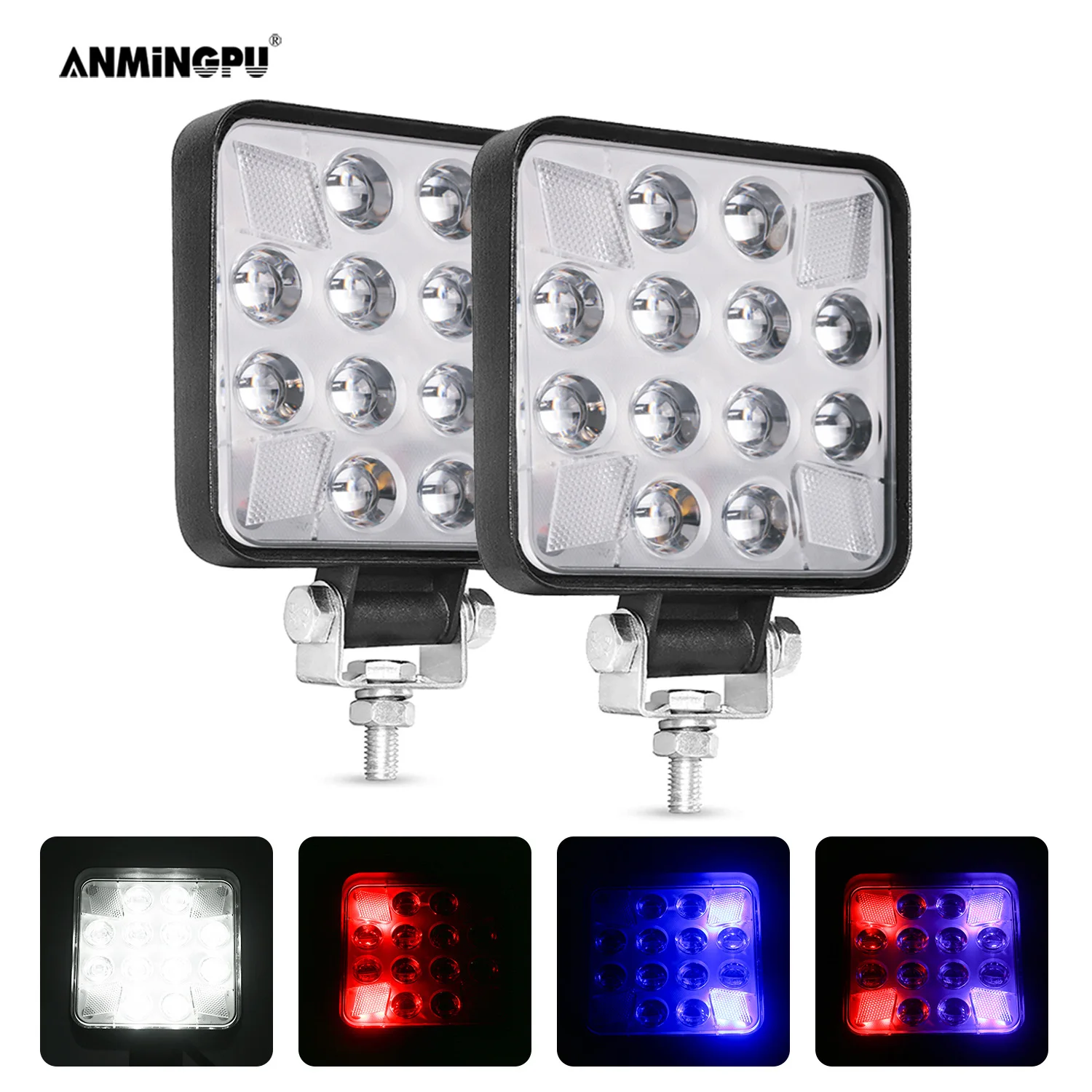 ANMINGPU Work Light Bar 36W Car LED 12V 24V Spotlight Offroad Fog Lamp 4x4  LED Tractor Headlight Auto SUV ATV Boat Trucks - AliExpress