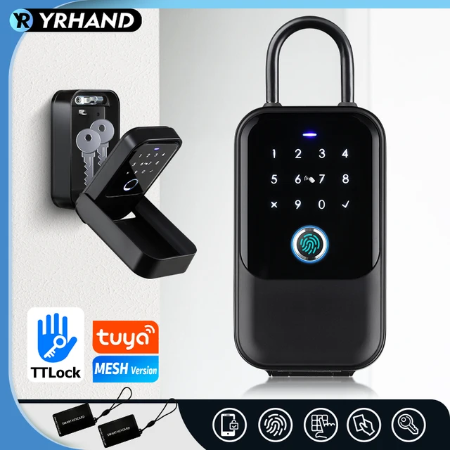 TTlock Smartkey Lock Box กุญแจอิเล็กทรอนิกส์ไร้สายปลอดภัยด้วยแอพรหัสดิจิตอลควบคุม Bluetooth Smartlock สําหรับกุญแจกุญแจบ้าน 1