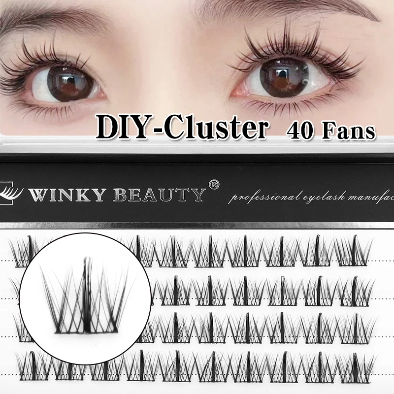 

Winky Beauty Segmented False Extension Eyelash DIY Natural Individual Lash Makeup Tools Soft and Natural Easy to Operate Lash