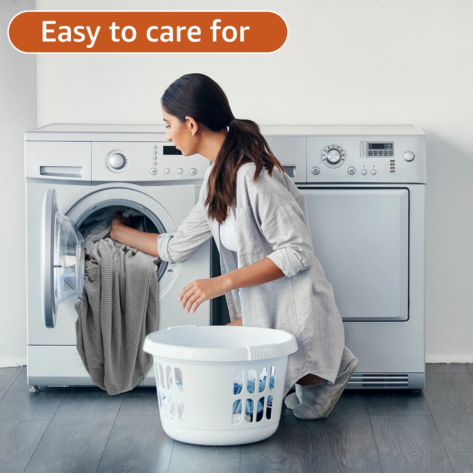 Rectangular Ottoman Cover L/XL Elastic Footstool Cover 360 Degrees All-inclusive Footrest Protector Wear Resistant Breathable