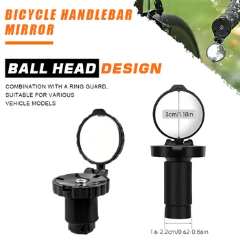 NPY 2026Mini manubrio per bicicletta specchietto retrovisore rotazione regolabile trasparente ciclismo specchietti convessi per accessori bici da strada MTB