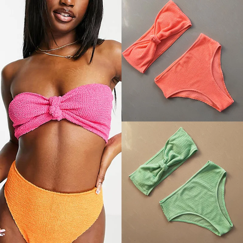 

Sexy2 pieces Micro Bikini 2024 Women Swimsuit Female Swimwear Thong Bikinis Set Beach Wear Bathing Suit