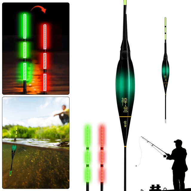 1.2/1.5/1.8/2.2/2.5/3 G Glowing Bobbers with Luminous LED Stick