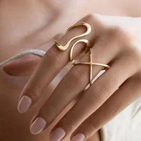 Stainless Steel Gold Color Rings for Women Men 2024 Colorfast Popular Party Personalized Exaggerated Charms Jewelry Gifts - Image 2