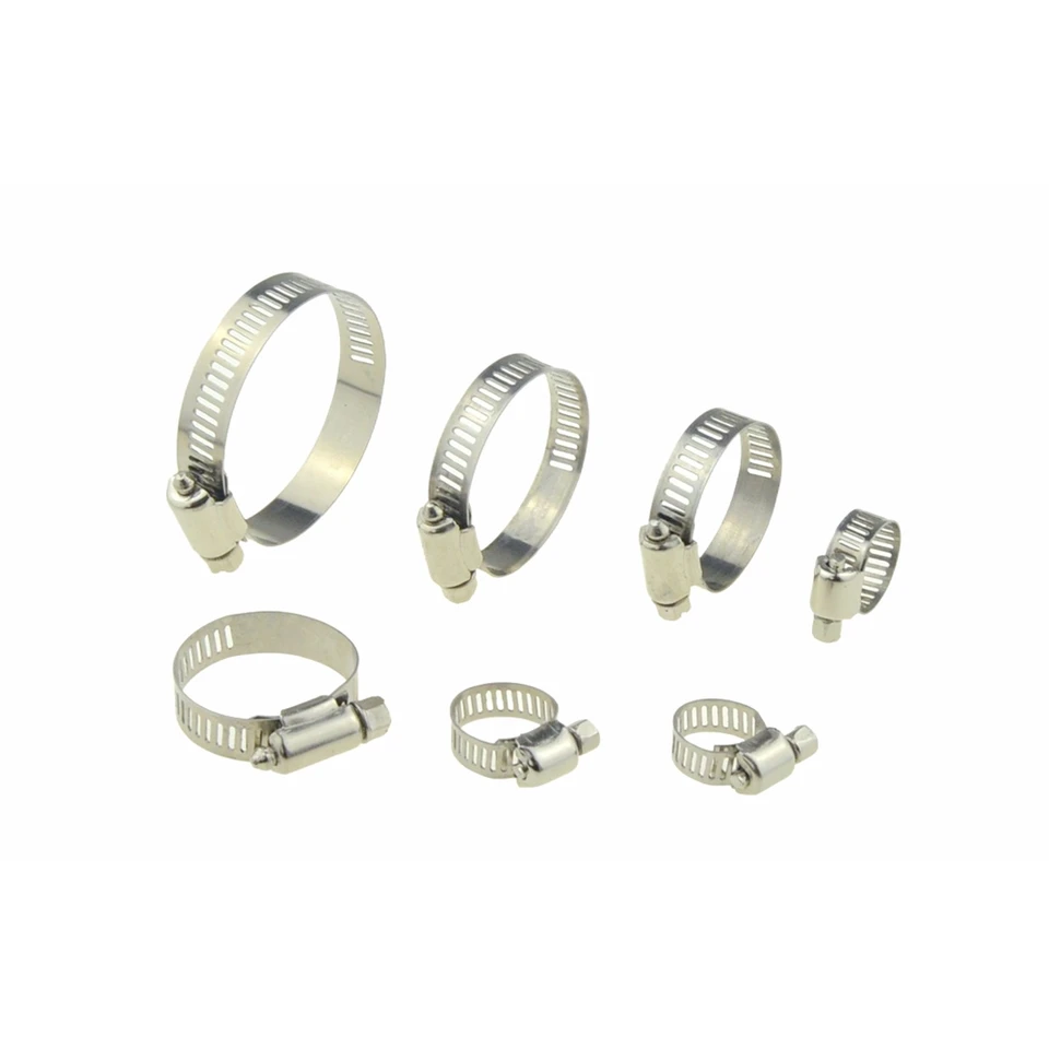 Abrazadera De Manguera De Acero Inoxidable 304, Ajustable, 8-152mm, Tornillo De Alta Calidad, Tornillo De Accionamiento Helicoidal, Clip, Manguera De Aro, Herramienta Fija, 10 Uds. - AliExprs