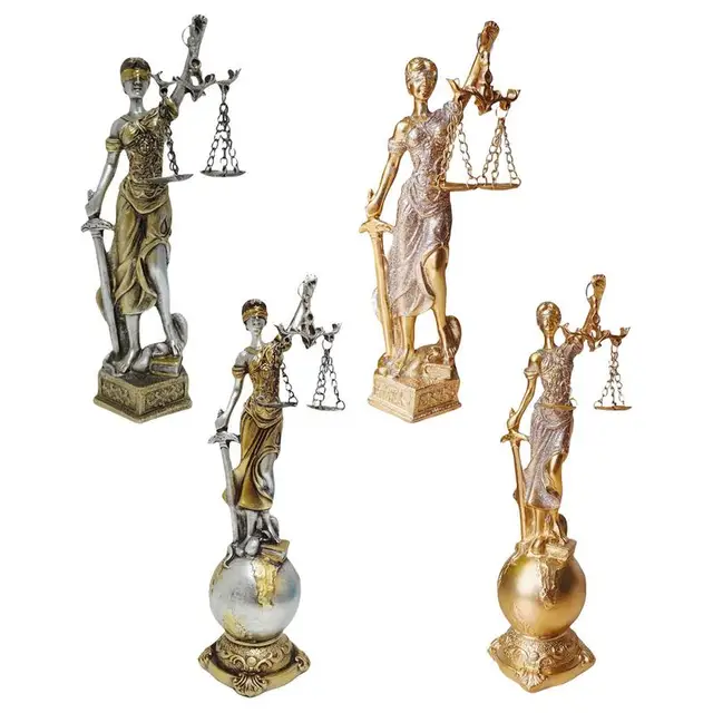 Statue de déesse de la déesse de la Justice, Sculpture de déesse de la Justice en résine, Statues d'ange juste, ornements, décoration d'avocat de bureau et de maison 2