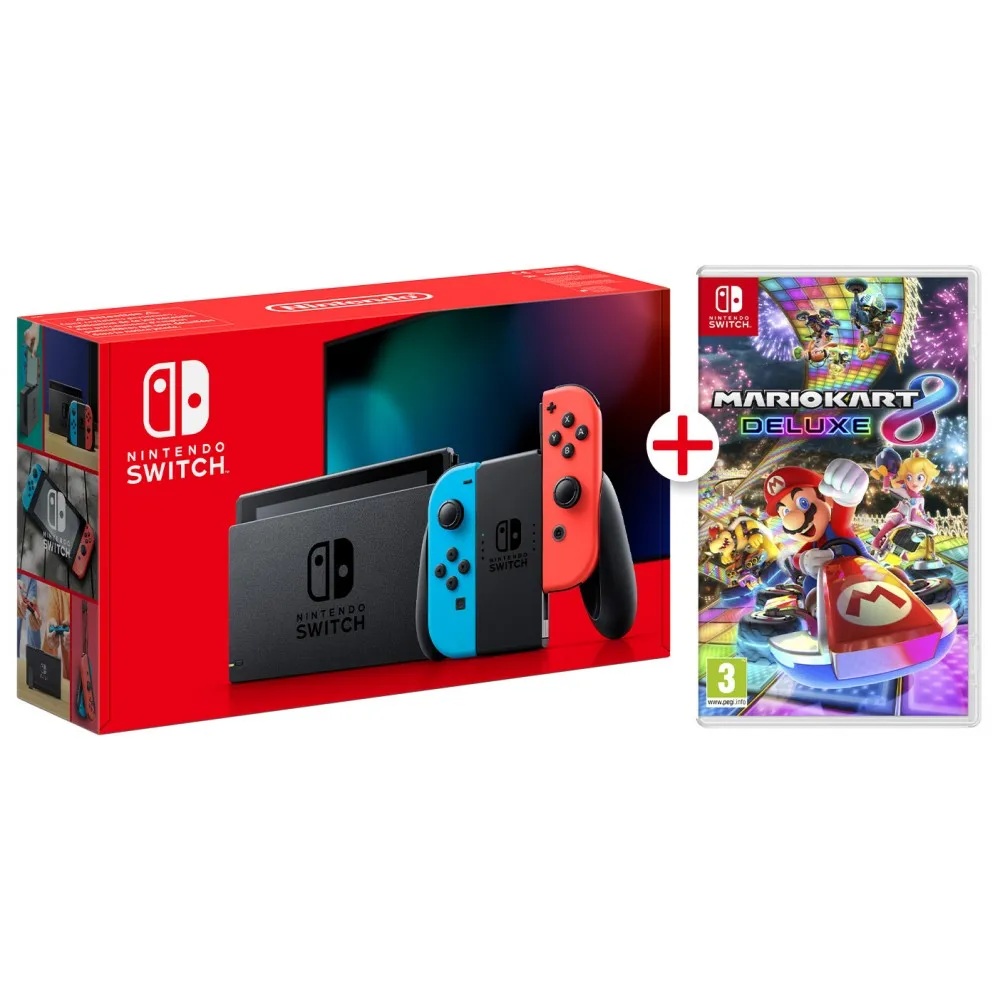 CONSOLA NINTENDO SWITCH NEON + MARIO KART 8 DELUXE JUEGO FÍSICO