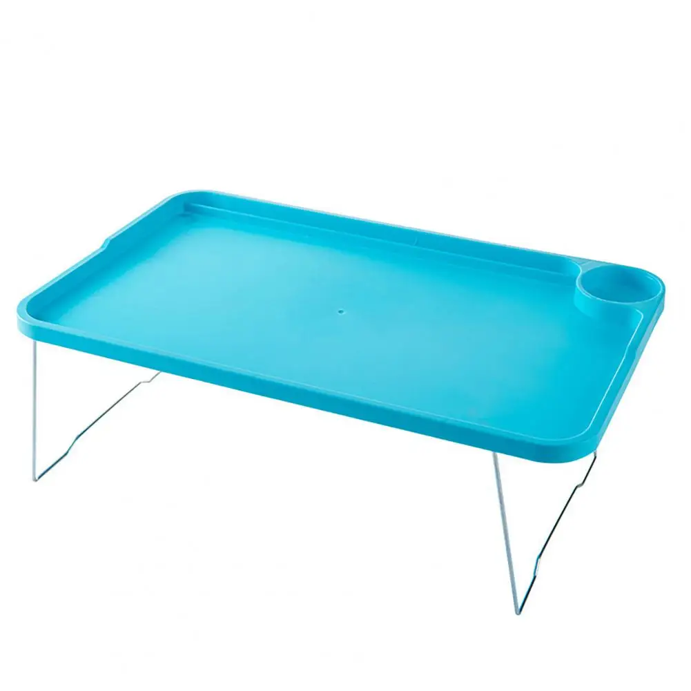 Laptop Bed Table Portable Folding Table Cup Holder Student Dormitory Sofa Stable Bed Tray Desk