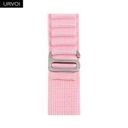URVOI Black Woven Polyester Alpine Loop Strap with G - Hook Closure - 44 45 49mm 46mm - S10 (Soft pink TI)