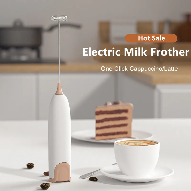 1PC Electric Milk Frother Kitchen Drink Foamer Mixer Stirrer Coffee Cappuccino Creamer Whisk Frothy Blend Egg Beater