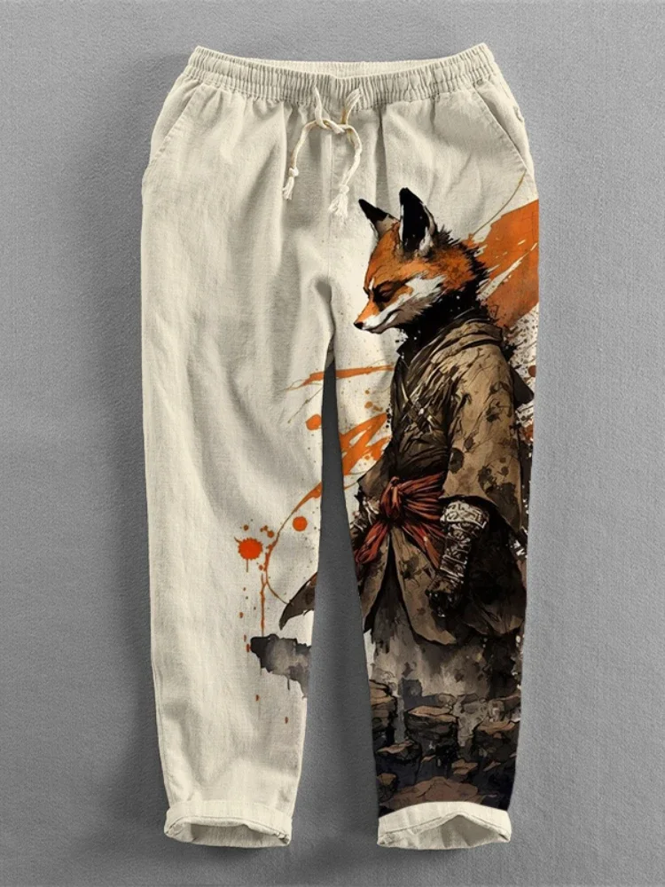 Full Length Wide Leg Pants Printed Hipster Harajuku Animals Japanese Summer Trousers Streetwear Sweatants Men Women Clothing 5