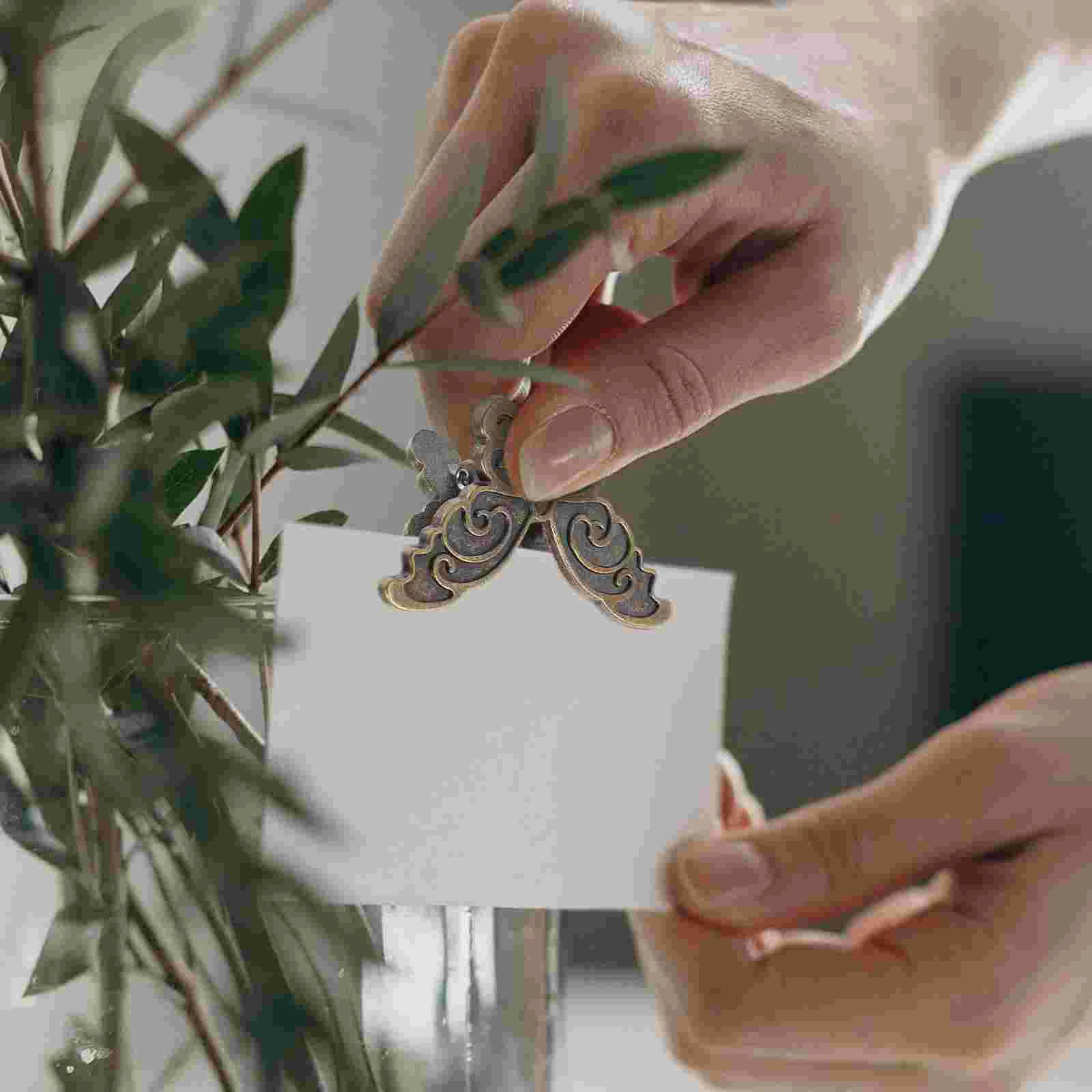 Clip para cuaderno vintage, clip de página de libro, clip de metal para