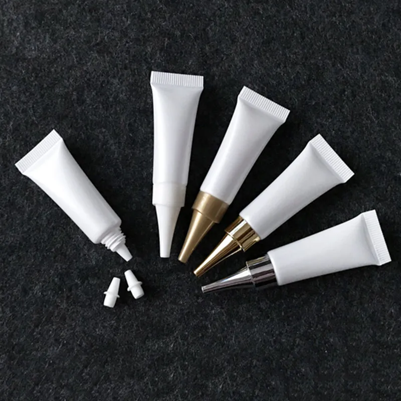 Wholesale 5ml  Soft Tubes Pearl white Cosmetic Skin Care Hose Ointment Essence Cream Acne Removing Bottle Sample On Trial Bottle