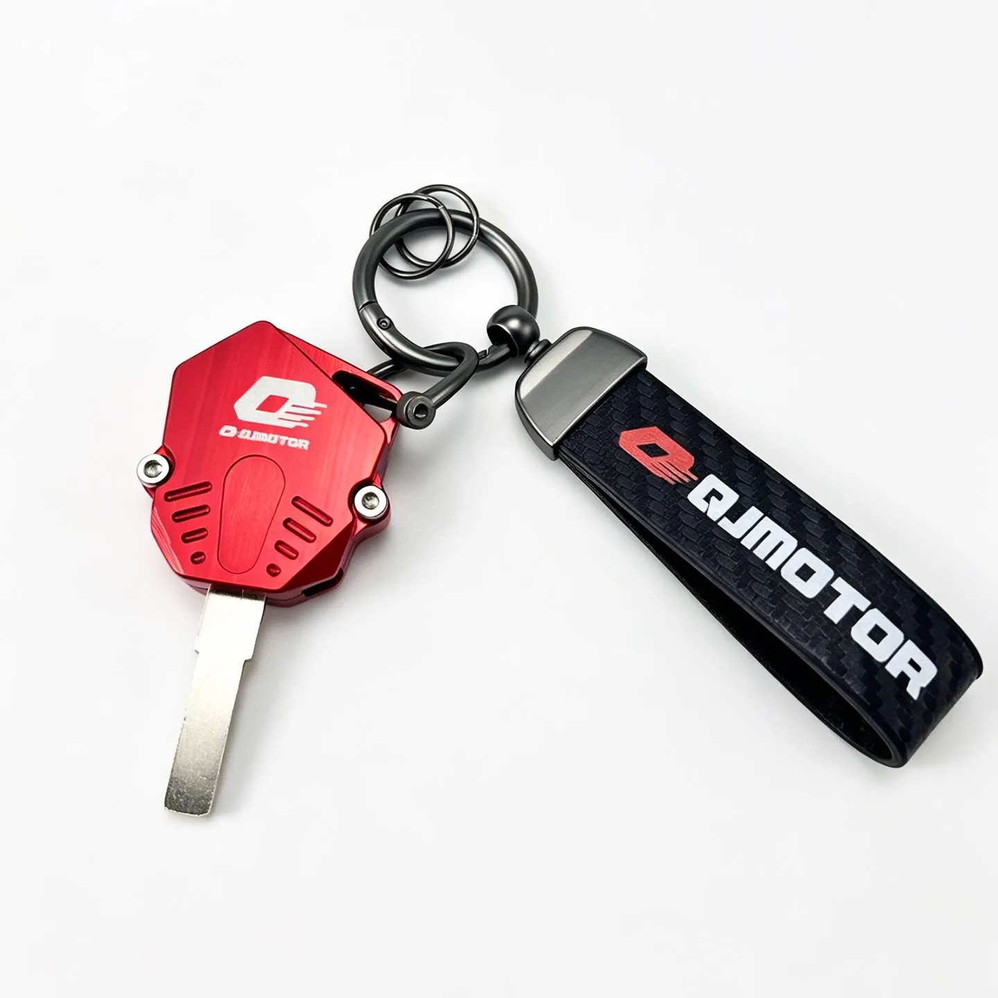 QJMOTOR Key Shell Cover & Keychain Set