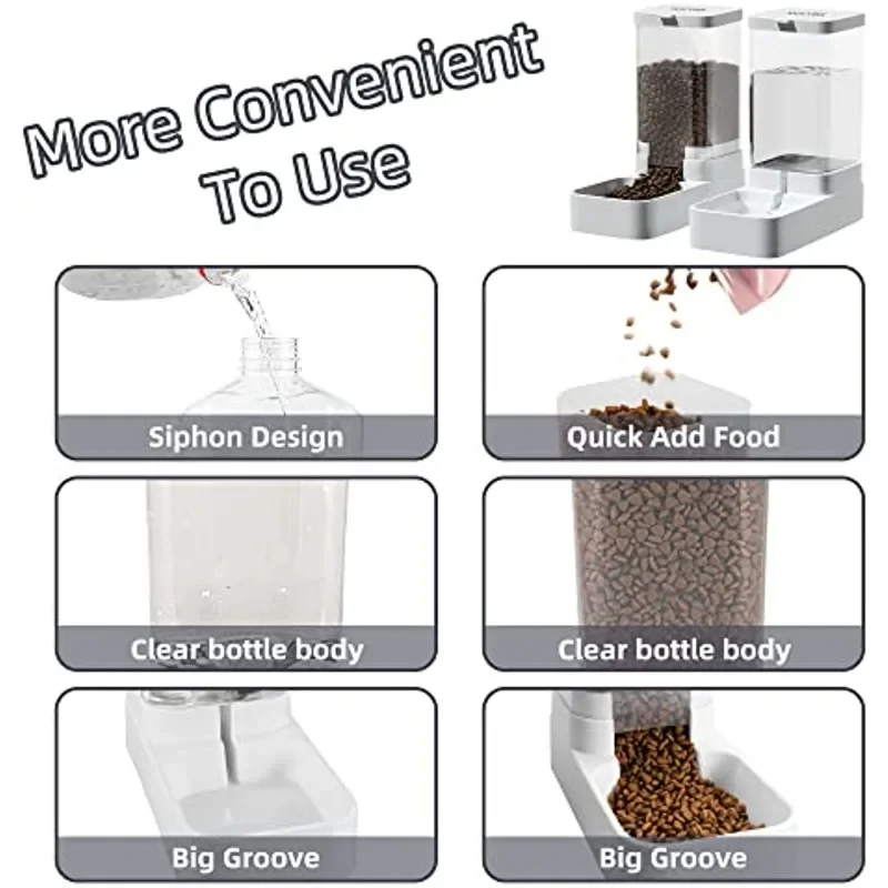 Pet Feeder 2.1KG Water Feeder 3.8L For Small and Medium-sized Pets or Cats
