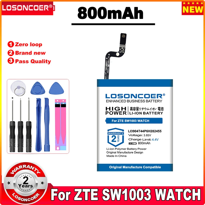 

LOSONCOER 800mAh LI3904T44P6H282455 Battery For ZTE SW1003 WATCH Batteries