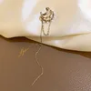 Luxury Elegent Ear Cuff For Women Gold Color Tassels Line Imitation Pearl Earrings Without Piercing Clip Earrings Gifts EF178 5