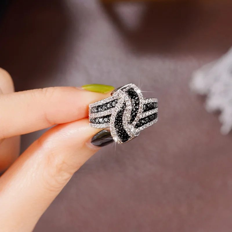 Black Enamel Rings 5