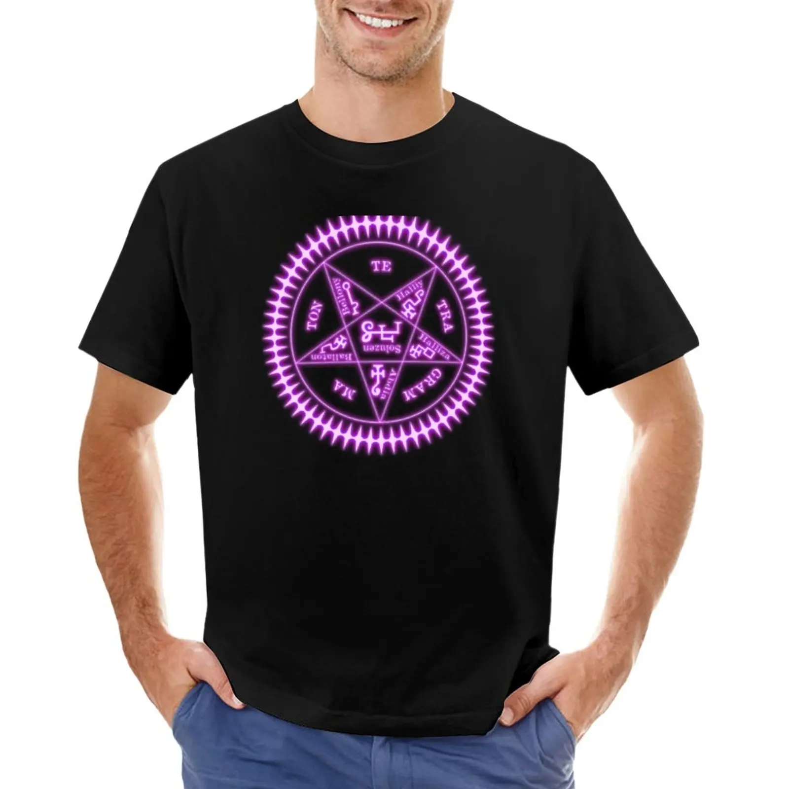

Tetragrammaton Sigil Light Black T-Shirt kawaii clothes oversized t shirts Men's t-shirt