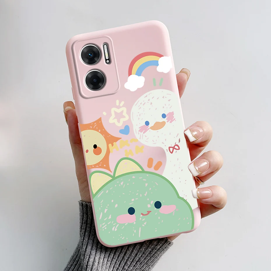 Cute Bear and Frog Cartoon Silicone Soft TPU Phone Case - 6.58 inch