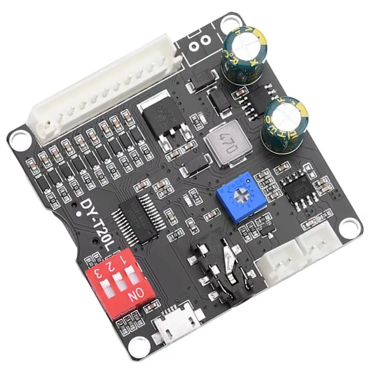 N82R DC6-35V10W/20W 음성 Mp3 재생 제어 모듈 트리거 오디오 모듈은 USB 플래시 드라이브 TF 카드 DY-T20L 마이크로 USB를 지원합니다.