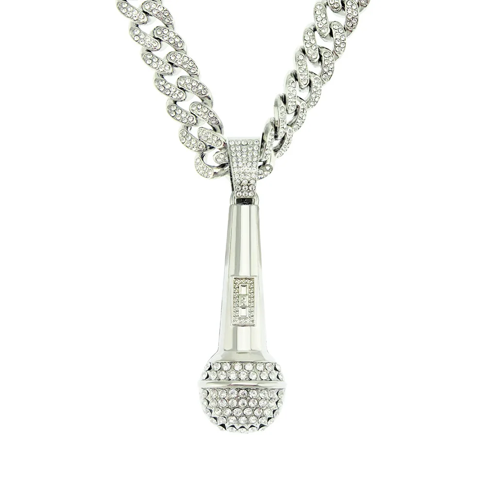 

Hip Hop Microphone Pendant Night President Necklace Holiday Gift