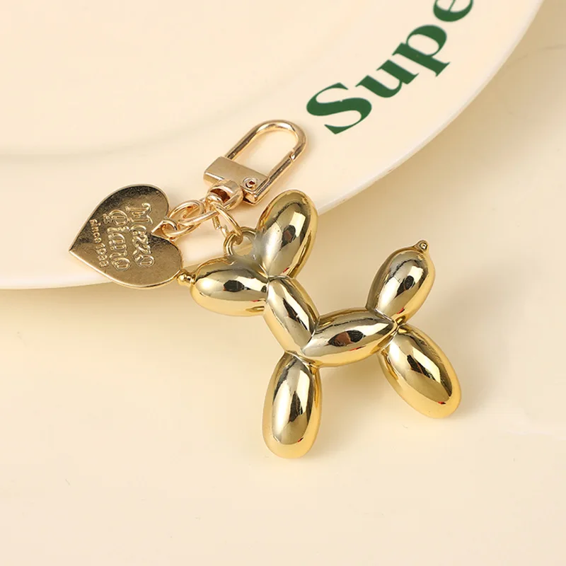 Bagcharm hanger / tashanger ballon hond transparant AB coating 47x43mm (per stuk) | FRIS! Kralen en Sieraden Bagcharm hanger / tashanger ballon hond transparant AB coating 47x43mm (per stuk) | FRIS! Kralen en Sieraden