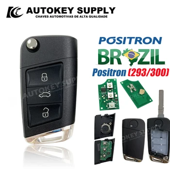 Per Positron VW 3 pulsanti sistema di allarme chiave remota, modificato-doppio programma (293/300) Autokeysupply AKBPCP109