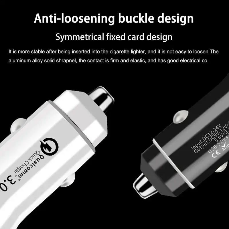 듀얼 포트 USB C 플러그 차량용 충전기, USB C타입 PD 20W, USB QC 3.0, 고속 전원 충전 허브, 자동차 담배 라이터 어댑터, 5V, 12V, 9V