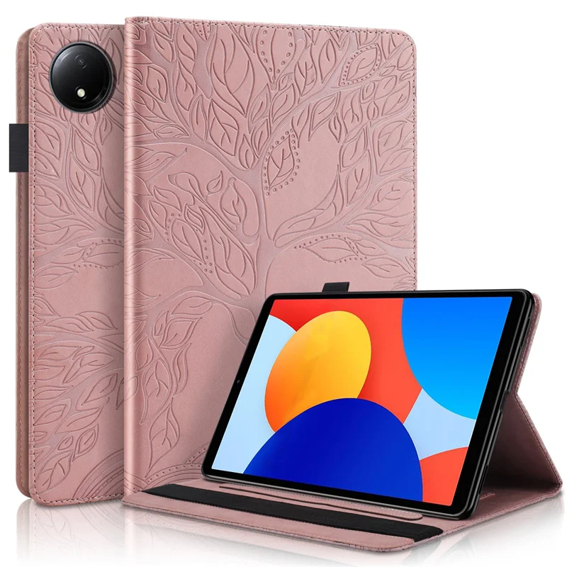 Premium Embossed Tree PU Leather Flip Cover