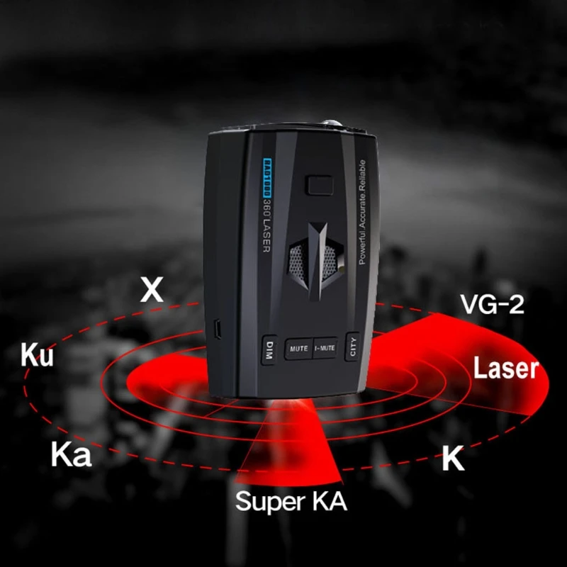 Car Detector Recorder Anti Laser Rad Detector RAD-1000 Plush Voice Alert Warning Full Band X K Ka Ku English Russian Voice