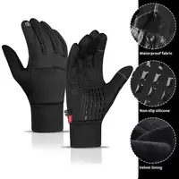 Winter Thermal Gloves Windproof Touchscreen Cycling Motorcycle Gloves Anti-slip Cold Weather Men Women Full Finger Riding Gloves 2
