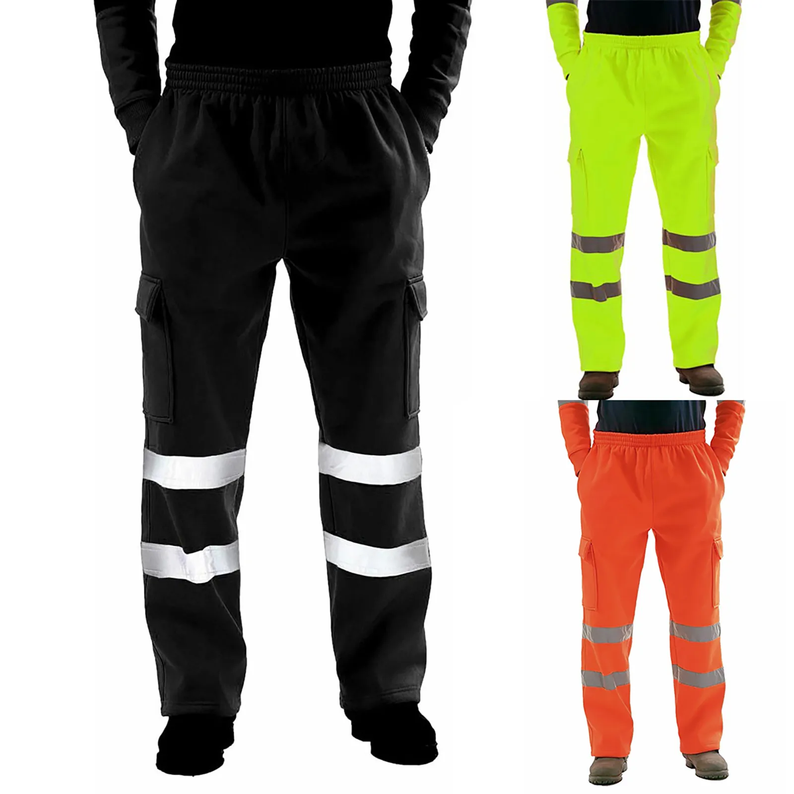 

Road Work Men Casual Pants High Visibility Overalls Pocket Work Man Trousers Y2k Clothes Baggy Formal Workwear Pantalones