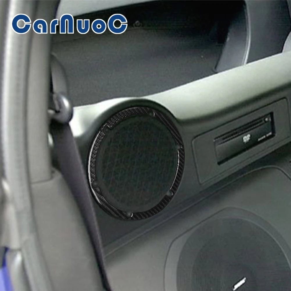 

Car Accessories Carbon Fibre Speakers Stickers Auto Horn Ring Decorative Strip For Nissan 350Z 2006 2007 2008 2009 Interior
