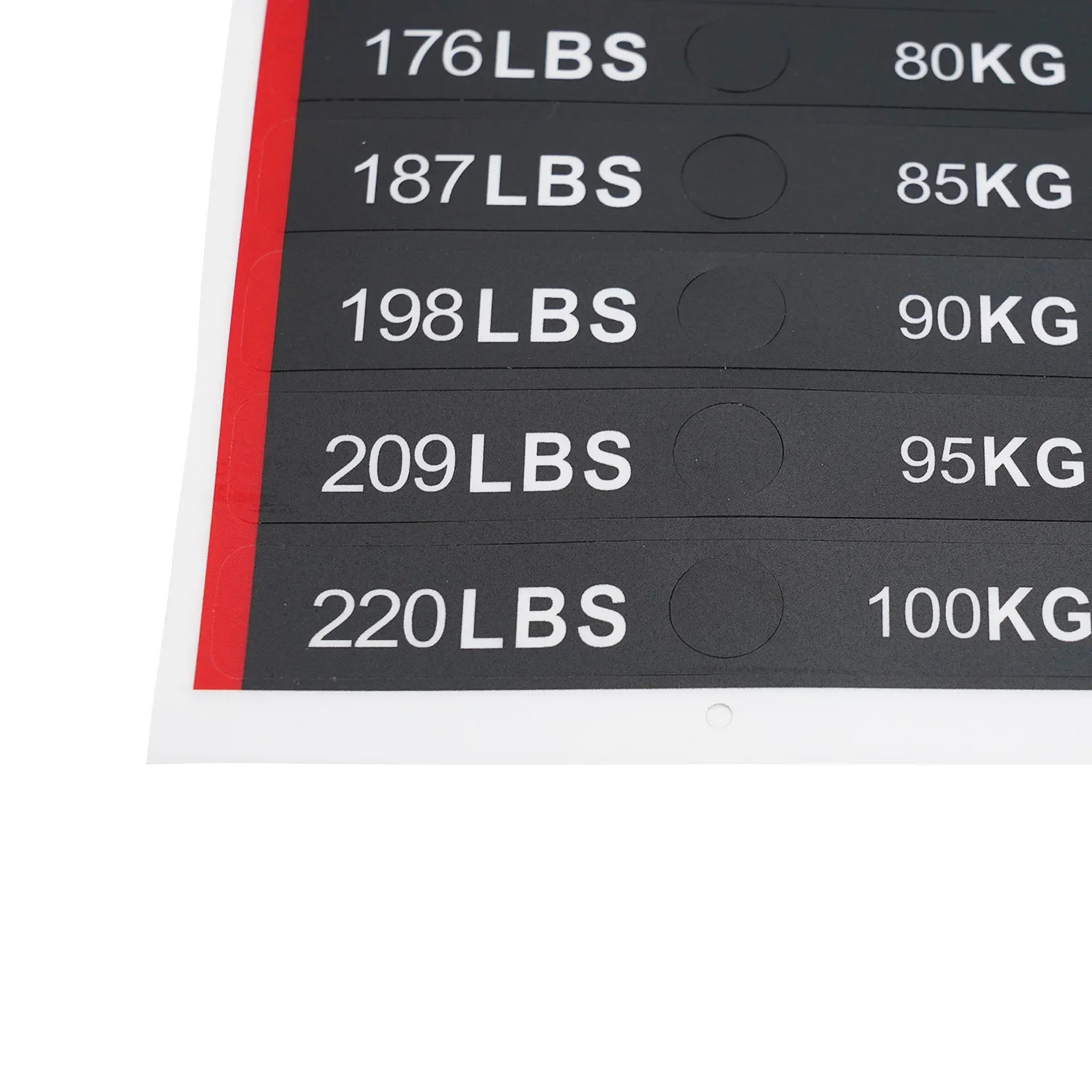 Gym Accessories Fitness Equipment Gym Accessories Weight Stack Labels 11-220lbs Number Stickers PP Plastic Weight Plates Sticker Replacement
