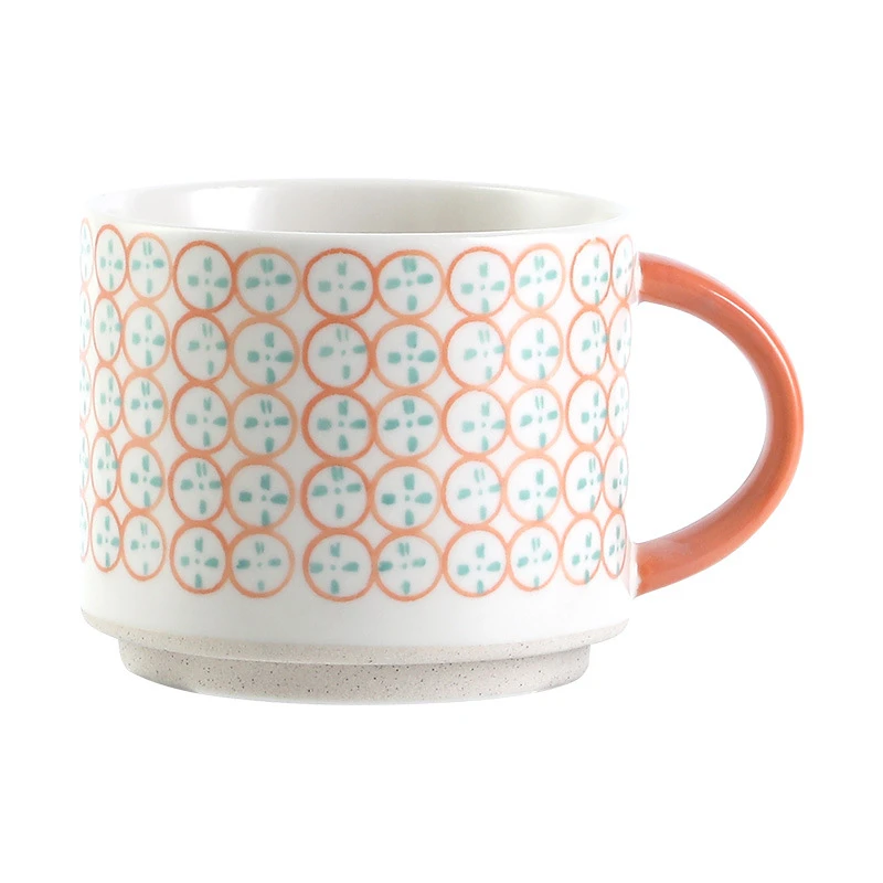 Porcelain Cup for Luxury Coffee, Ceramic Hand-painted Small Flowers, Afternoon Tea Mug, Saucer, Dinnerware, Korean Ins