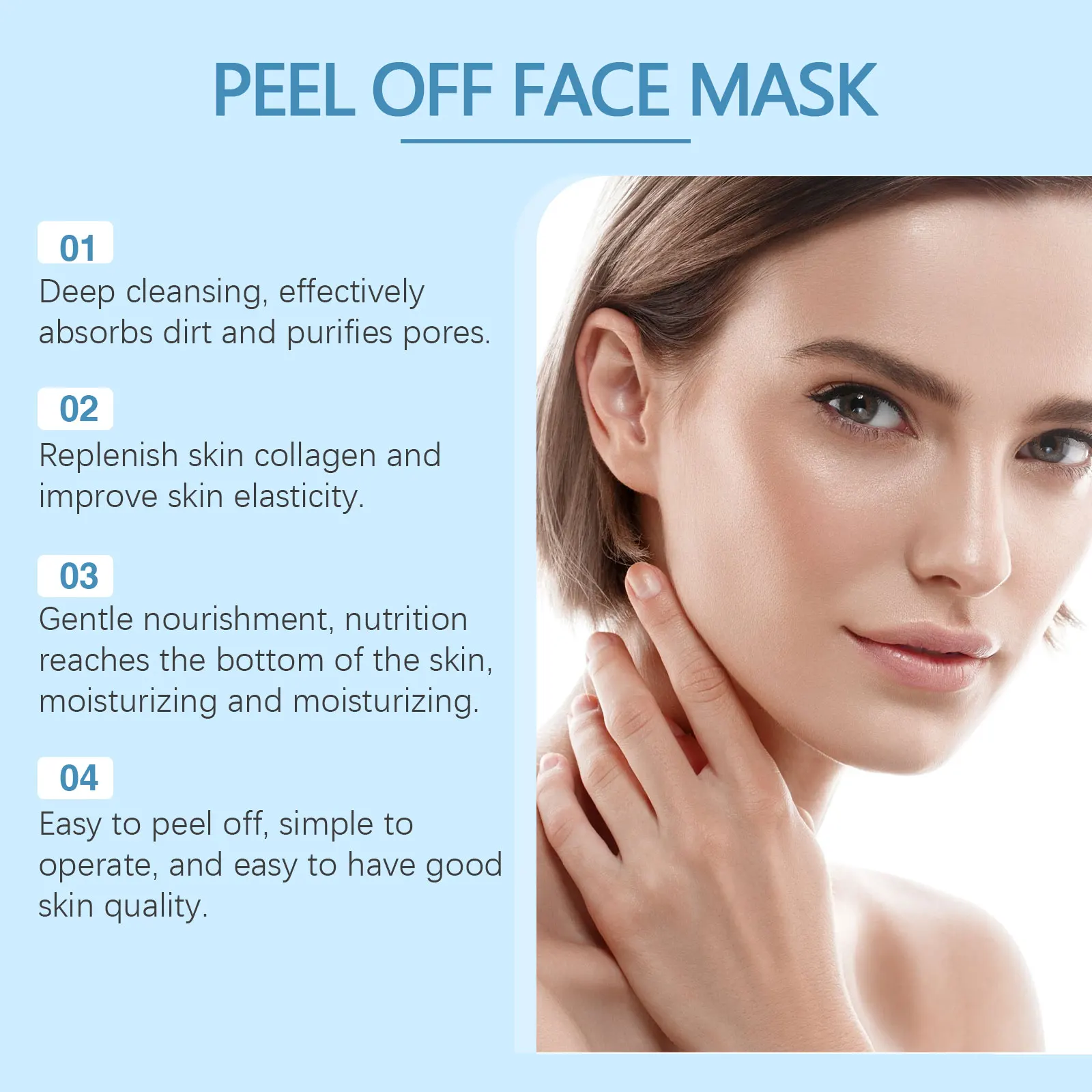 Purifying Bamboo Charcoal Exfoliating Peel-Off Mask for Deep Pore Cleansing and Oil Control
