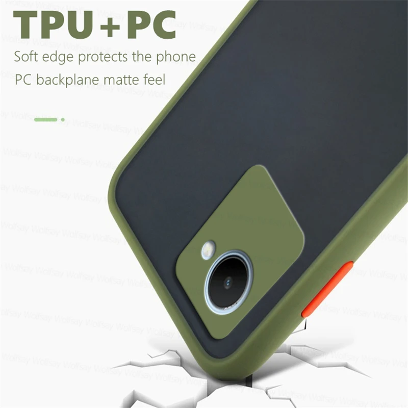 Matte PC Cover For Realme C30 Case Realme C30 C31 C35 Cover Cases Shockproof Silicone TPU + Hard PC Back Phone Cover Rea_voghion.com