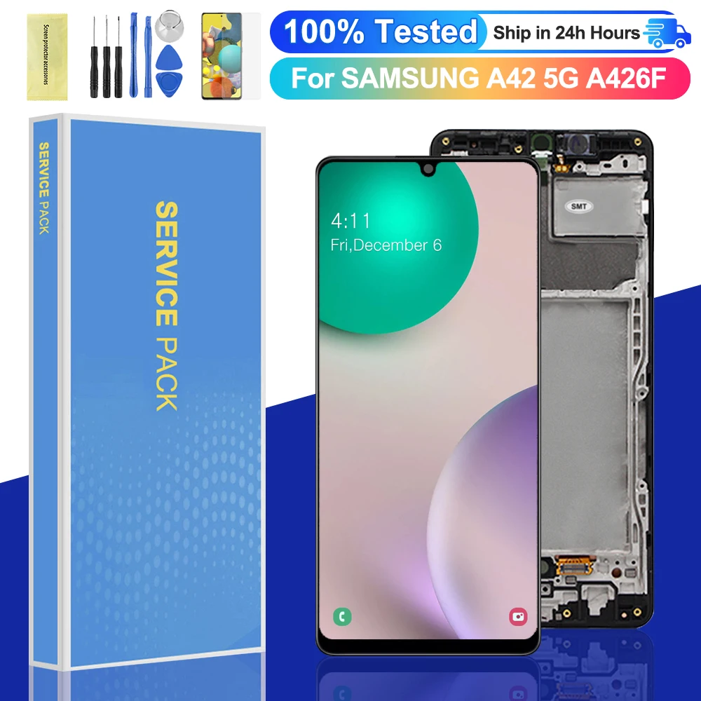 6.6'' Original A42 Lcd For Samsung Galaxy A42 5g A426 A426b A426b/ds